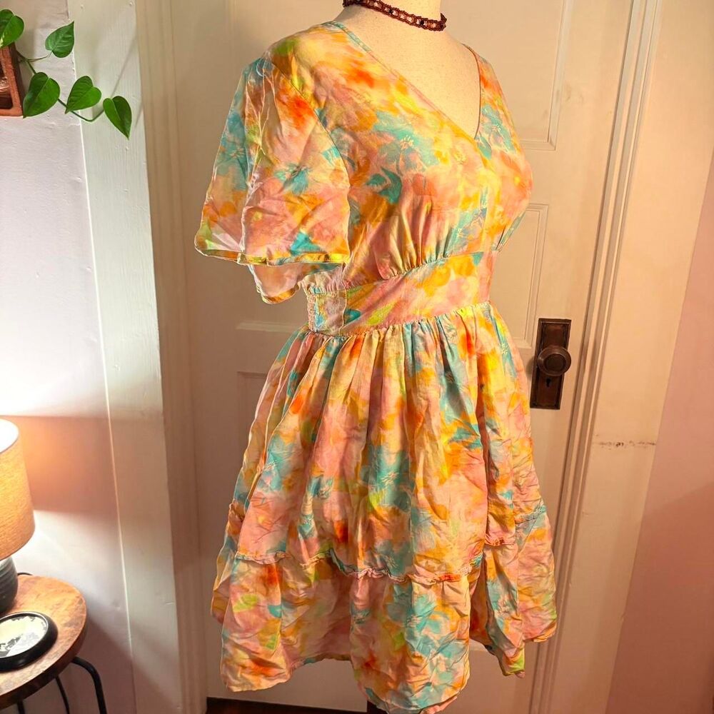Roller Rabbit mini dress with floral print. Cotton and silk blend.  Size XS. - Picture 4 of 7